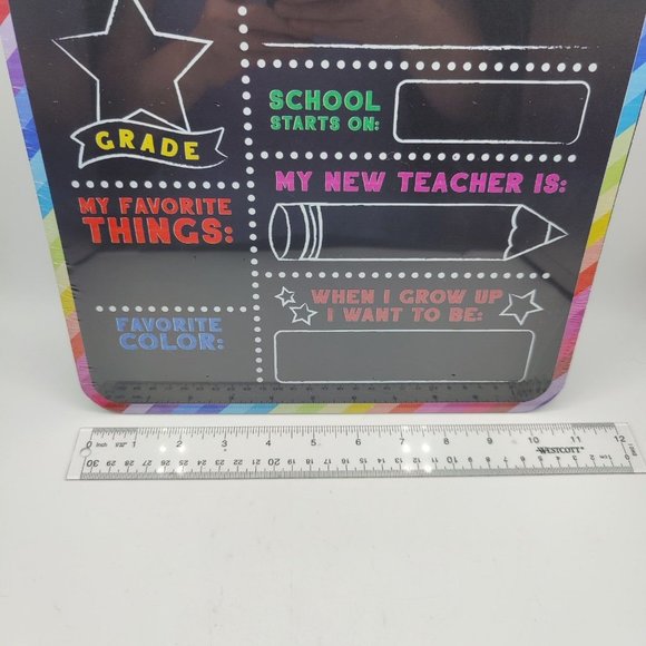 First and last day of school reversible chalk board NEW 16 x 11 in School Photo… - Picture 6 of 6